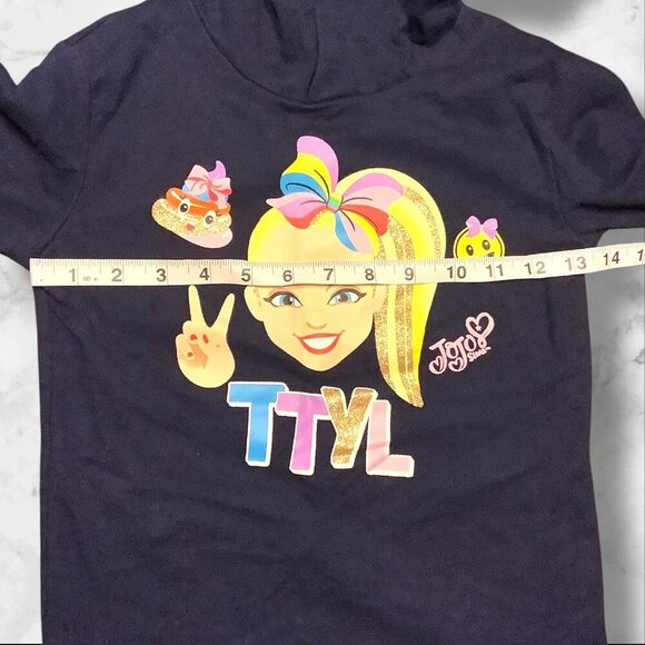 Jojo Siwa Nickelodeon Girls Hoodie S 6/6X Blue With Colorful Graphics & Pink Cuf - Picture 10 of 12